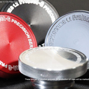 Precision Series 1.1 Oil Cap - Pink Anodized (Silver Letters) - Image 3