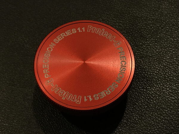 Precision Series 1.1 Oil Cap - Red Anodized (Silver Letters) - Image 2