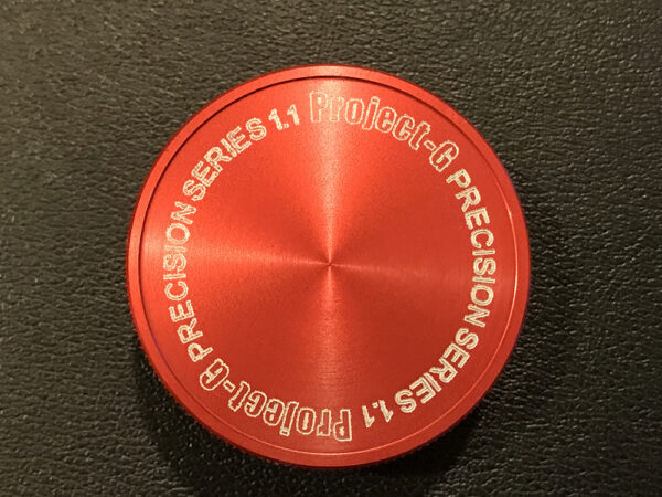 Precision Series 1.1 Oil Cap - Red Anodized (Silver Letters)