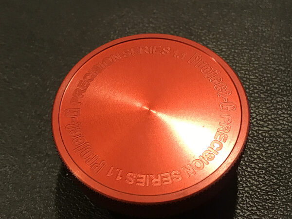 Precision Series 1.1 Oil Cap - Red Anodized (Red Letters)