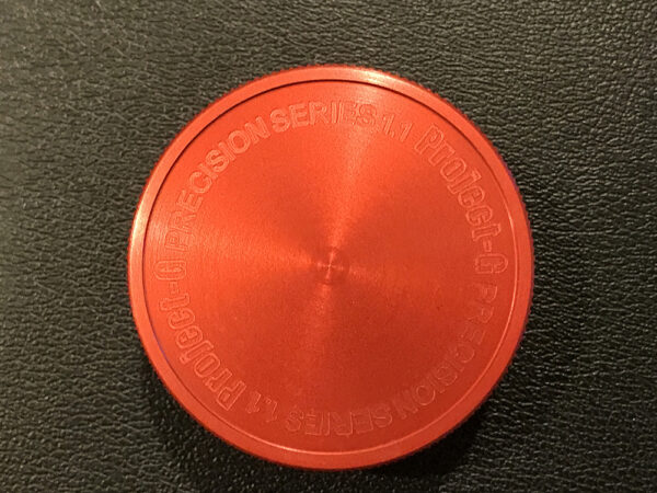 Precision Series 1.1 Oil Cap - Red Anodized (Red Letters) - Image 2