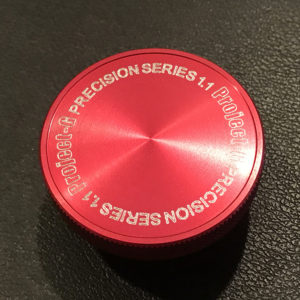 Precision Series 1.1 Oil Cap - Pink Anodized (Silver Letters)