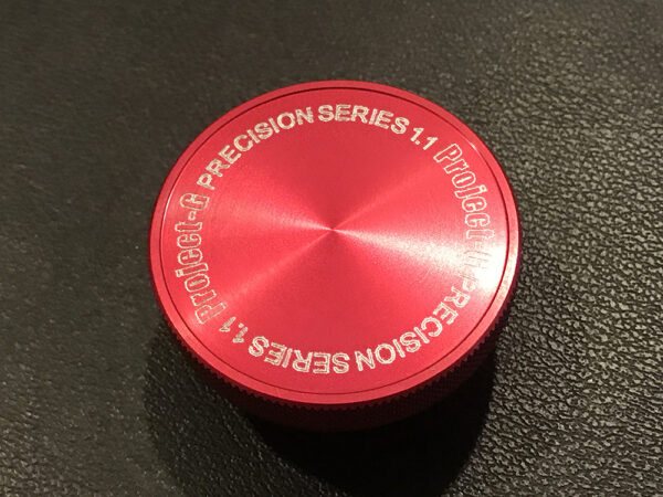 Precision Series 1.1 Oil Cap - Pink Anodized (Silver Letters)