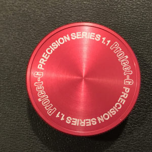 Precision Series 1.1 Oil Cap - Pink Anodized (Silver Letters) - Image 2