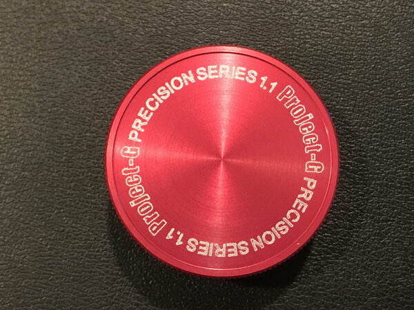 Precision Series 1.1 Oil Cap - Pink Anodized (Silver Letters) - Image 2