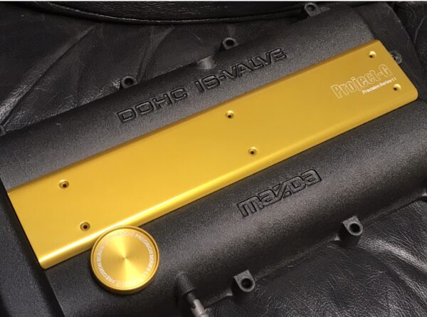 Precision Series GOLD 1.1 Plug Cover + 1.2 Oil Cap Combo (89-93 1.6L Miata)
