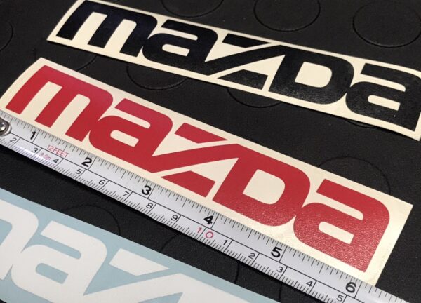 150mm / 6" Mazda Decal (2-Pack) [Red, Black, White] - Image 3