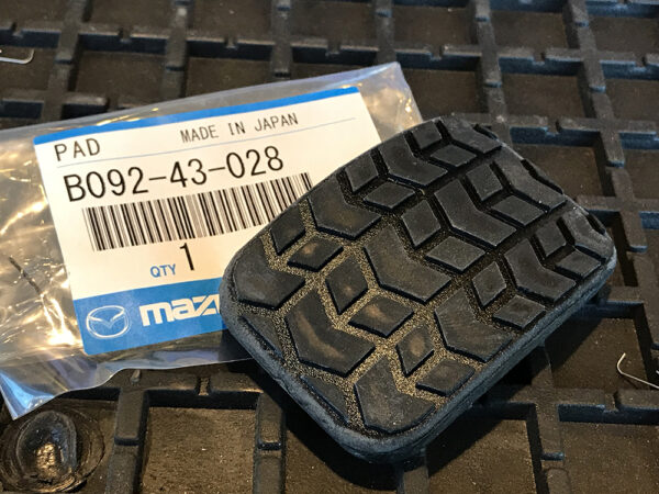 Rubber Replacement Clutch / Brake Pedal Pad (Genuine Mazda) - 1989-2005 Mazda Miata  B092-43-028