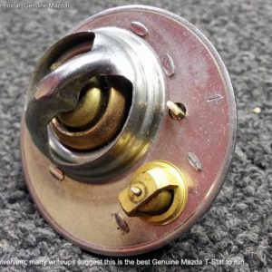 Genuine Mazda Thermostat (w/ extra vein) w/ Adhesive Backed Gasket - 1989-2005 Mazda Miata  8AK1-15-171-9U