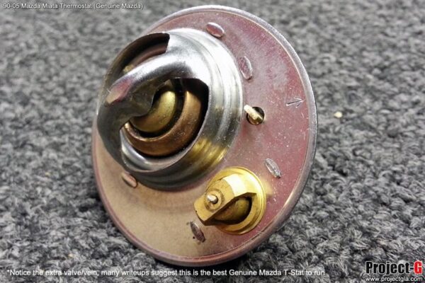 Genuine Mazda Thermostat (w/ extra vein) w/ Adhesive Backed Gasket - 1989-2005 Mazda Miata  8AK1-15-171-9U