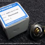 Genuine Mazda Thermostat (w/ extra vein) w/ Adhesive Backed Gasket - 1989-2005 Mazda Miata  8AK1-15-171-9U - Image 2