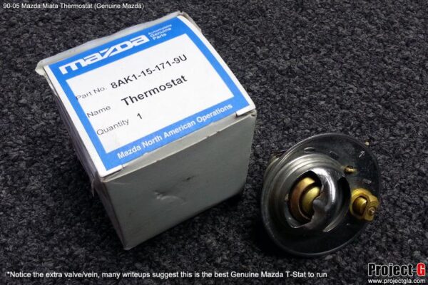 Genuine Mazda Thermostat (w/ extra vein) w/ Adhesive Backed Gasket - 1989-2005 Mazda Miata  8AK1-15-171-9U - Image 2