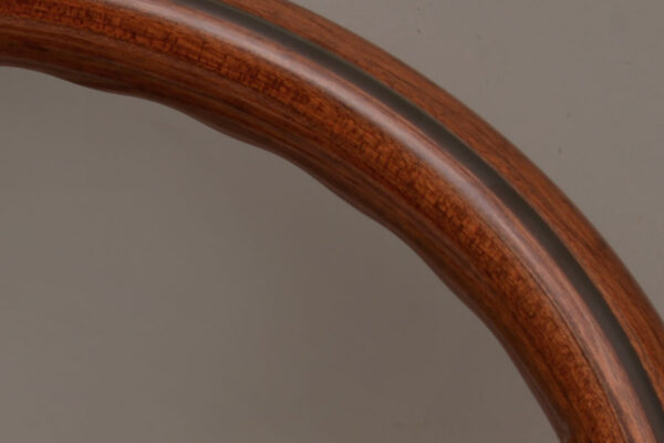 330mm Deep Corn Mahogany Wood Steering Wheel [Nardi] Black / Polished - Image 5