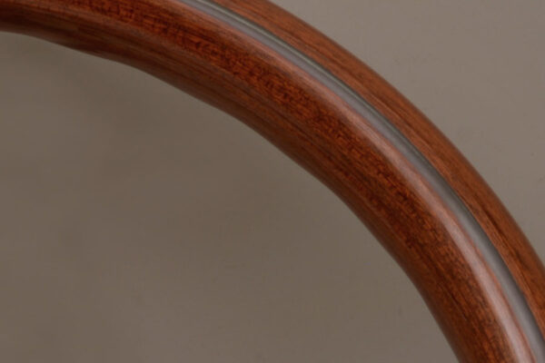 330mm Deep Corn Mahogany Wood Steering Wheel [Nardi] Black / Polished - Image 9