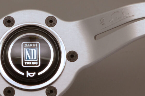 330mm Deep Corn Leather Steering Wheel [Nardi] Black or Brushed / Red Stitch - Image 4
