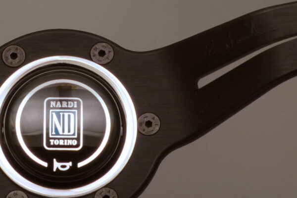 330mm Deep Corn Leather Steering Wheel [Nardi] Black or Brushed / Red Stitch - Image 10
