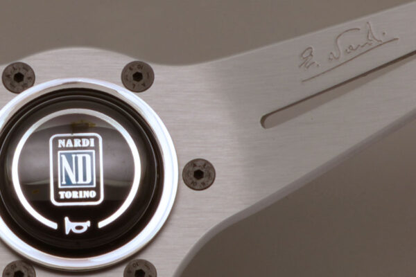 350mm Deep Corn Leather Steering Wheel [Nardi] Black, Polish or Brushed / Red Stitch - Image 4