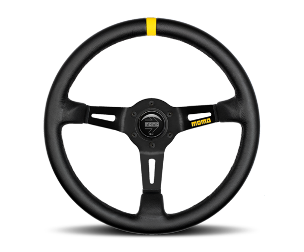 Momo Mod 08 Steering Wheel (Made in Italy) [Momo] 350mm (Black Spoke) Leather or Suede R1908/35L R1908/35S - Image 2